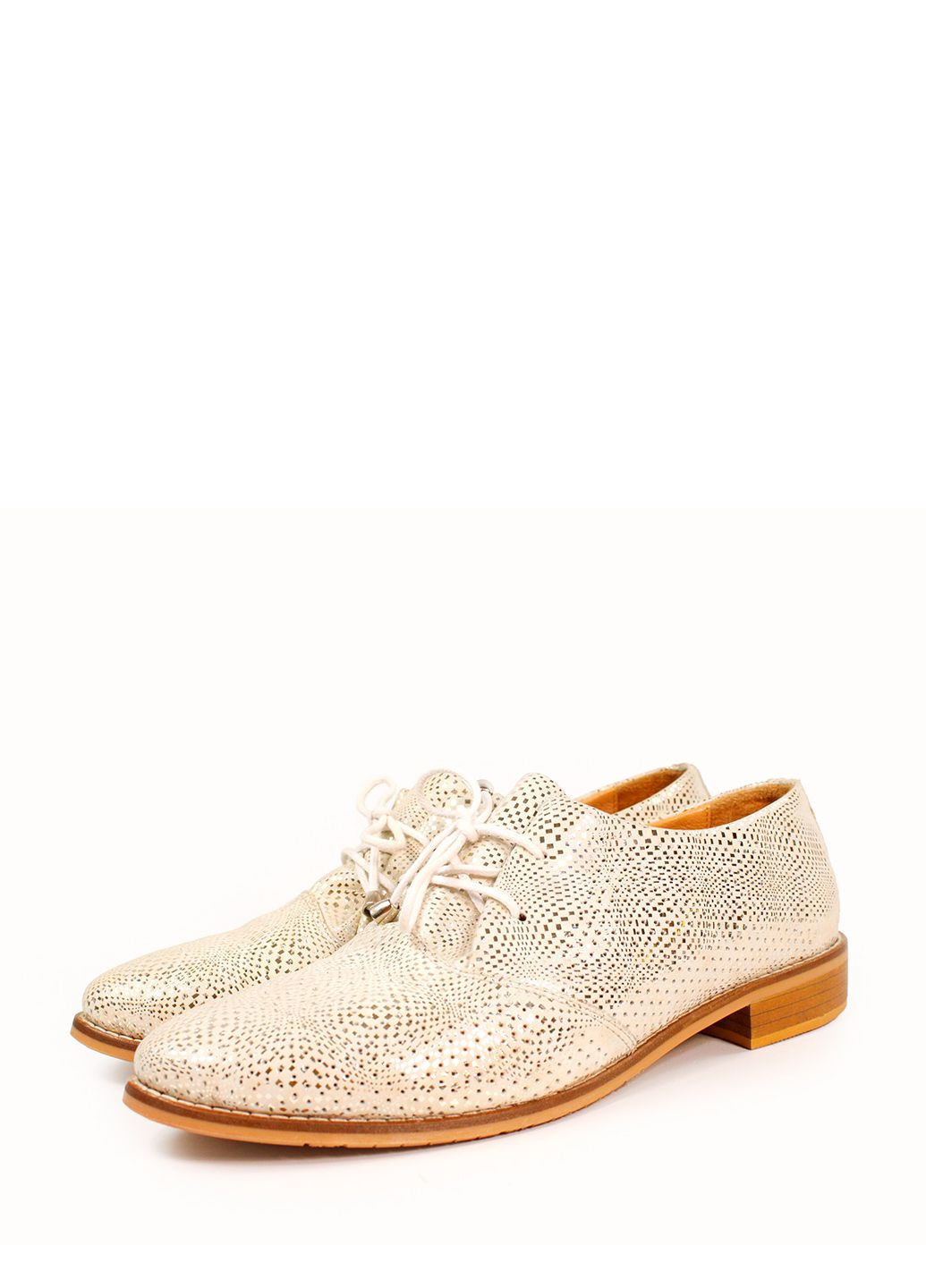 It-Girl Жіночі туфлі дербі бежевий з натуральна шкіра, — літо (317211670)