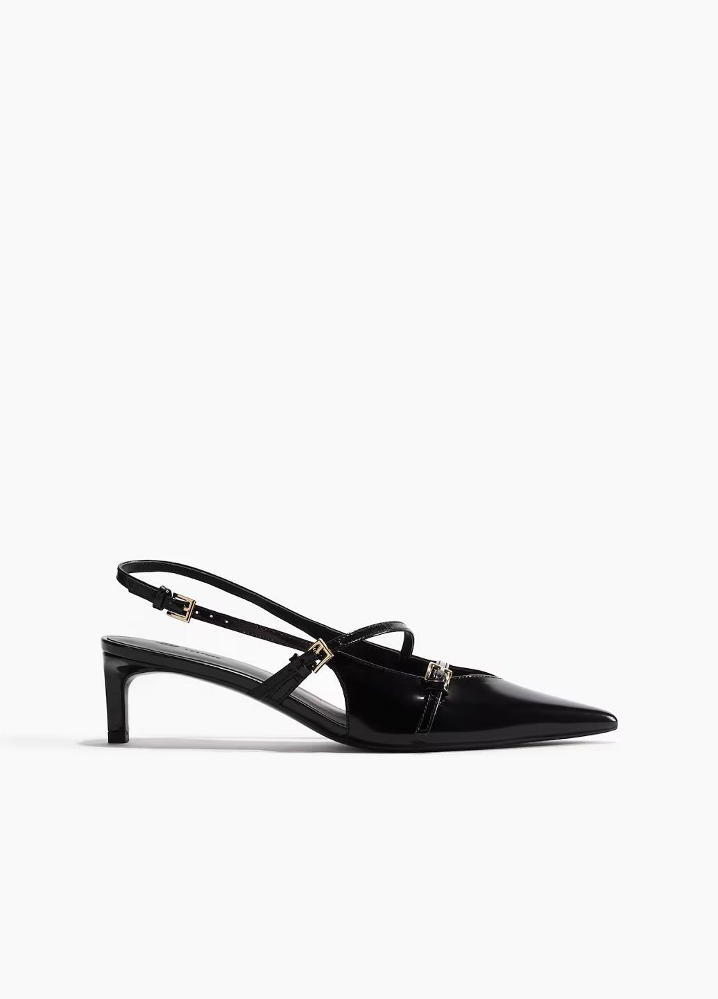 H&M Туфли черный з натуральная кожа, швеция — демисезон (313175736)