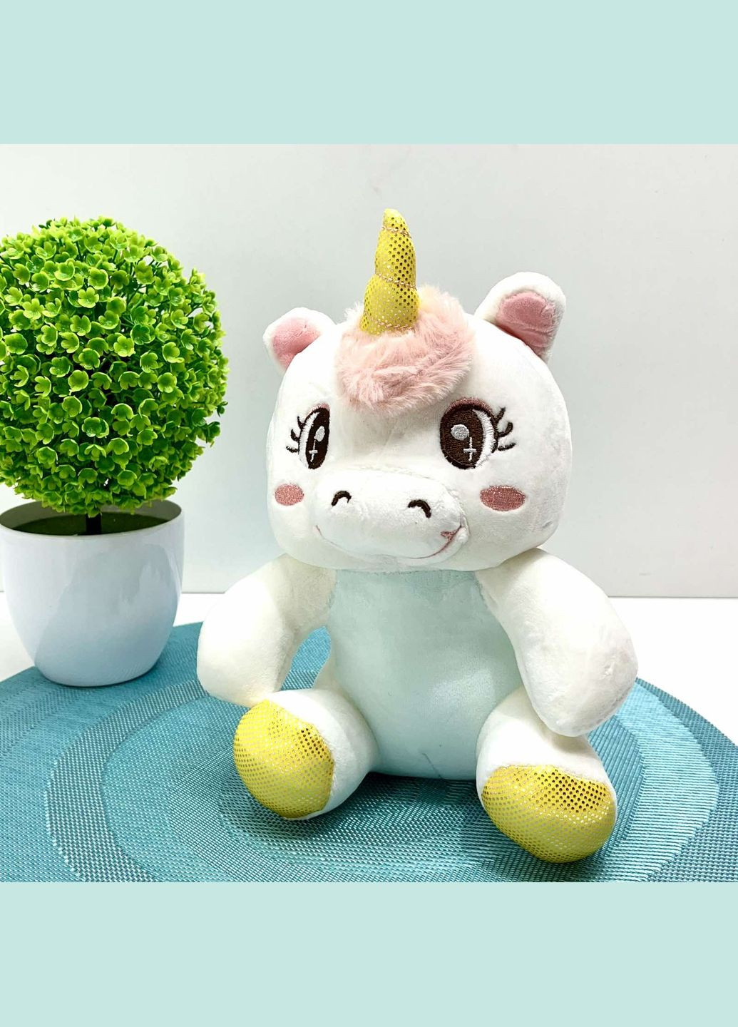 Рюкзак с мягкой игрушкой Единорог 1 отделение 20см (FG24032735B) No Brand (303137338)