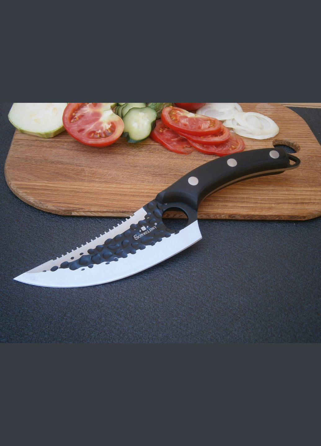 Ніж кухонний кухарський Шеф К-01 фултанг 27 см Sonmelony (302450622)