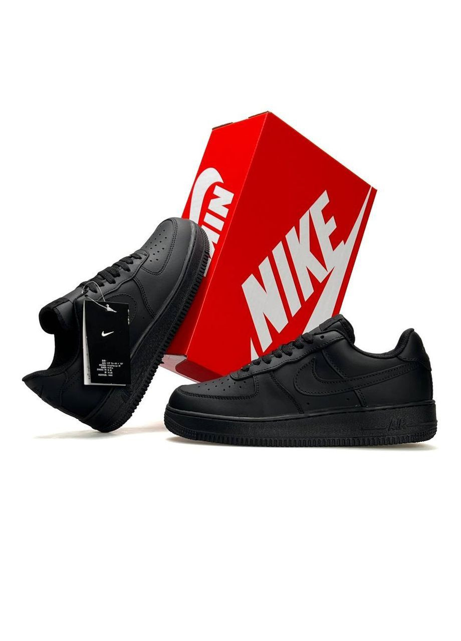 Черные демисезонные кроссовки мужские nike No Brand Air Force 1 All Black
