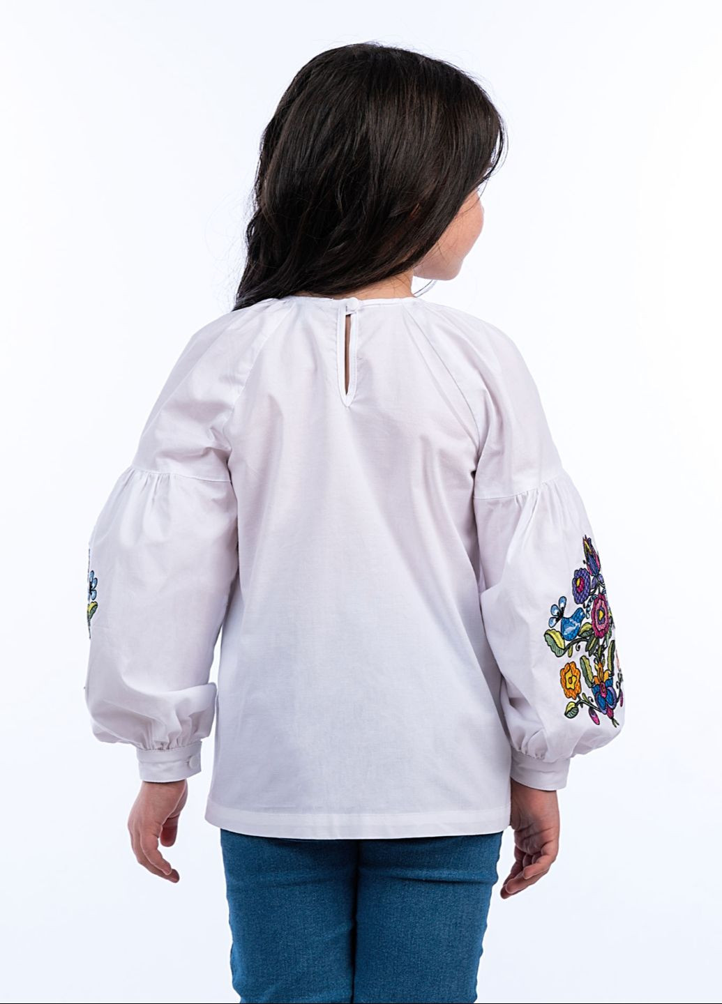 Белая цветочной расцветки блузка Edelvika