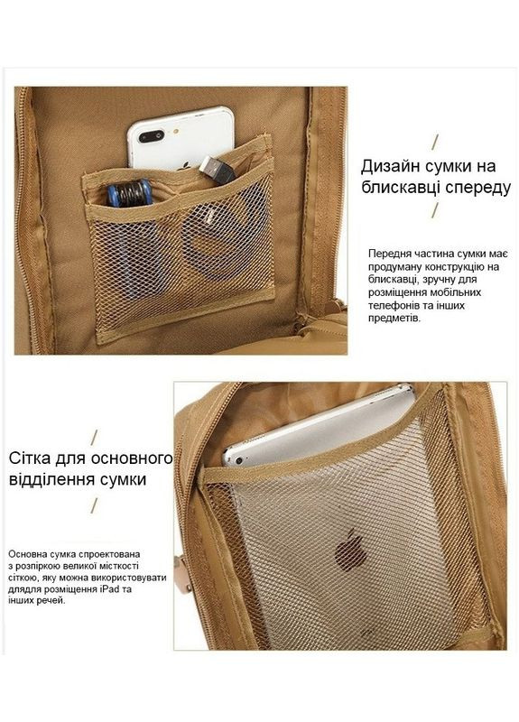 Тактичний похідний рюкзак на 20 л Laser Cut MOLLE Сірий піксель KT6003207 Solve (305743469)