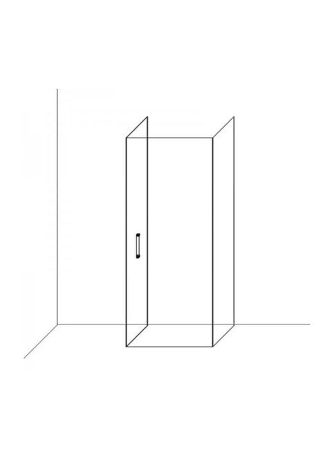 Душевая кабина пристенная A-518B 100х90х195 распашная, профиль черный, стекло прозрачное Dusel (350315908)