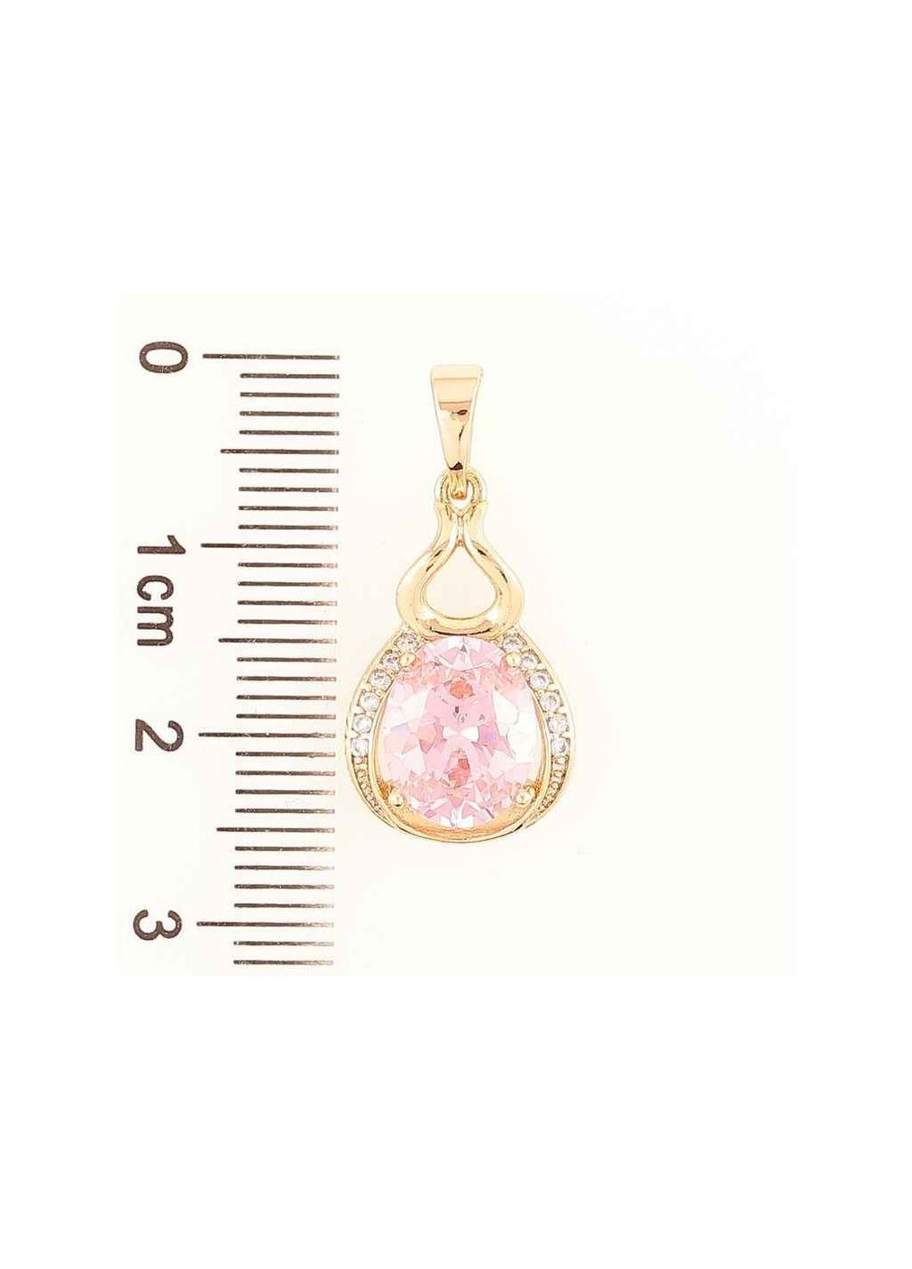 Кулон Позолота 18K «Декоративний візерунок з рожевим фіанітом» для ланцюжка до 5мм (262328) Xuping Jewelry (363328615)