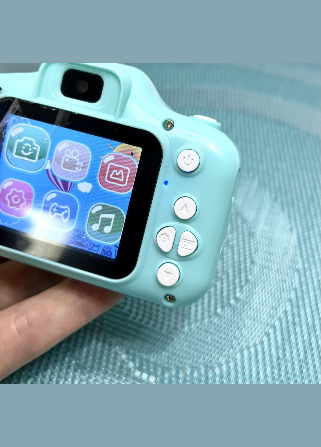 Фотоапарат дитячий відео фото ігри прослуховування музики підтримує microSD Бірюзовий (C 48359) No Brand (304421607)