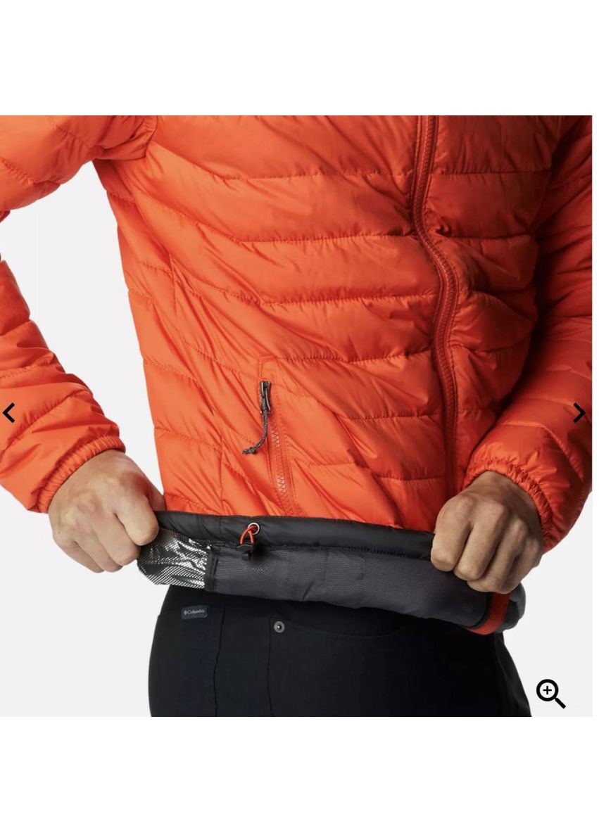 Помаранчева куртка men’s powder lite™omni-heat hooded insulated jacket. Columbia