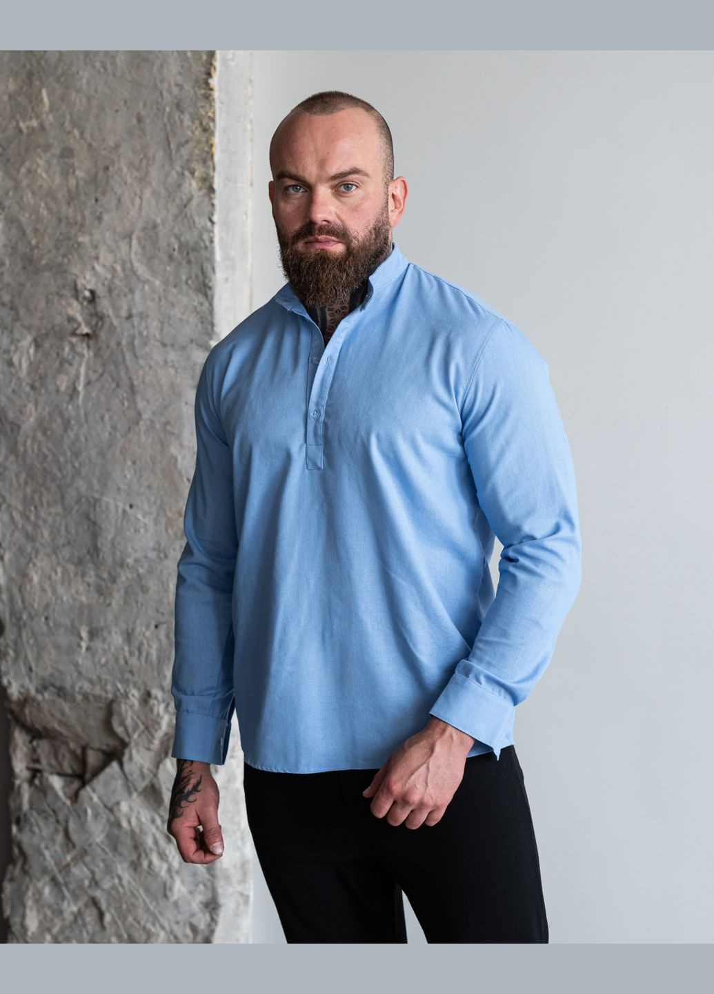 Голубой праздничный, повседневный, вечерний, кэжуал, классическая рубашка No Brand