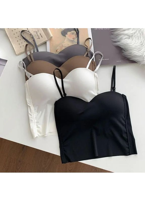 Жіночий стильний безшовний топ Силует, Базовий топ майка, Комфортний одяг на щодень No Brand топ Силует чорний (351865499)