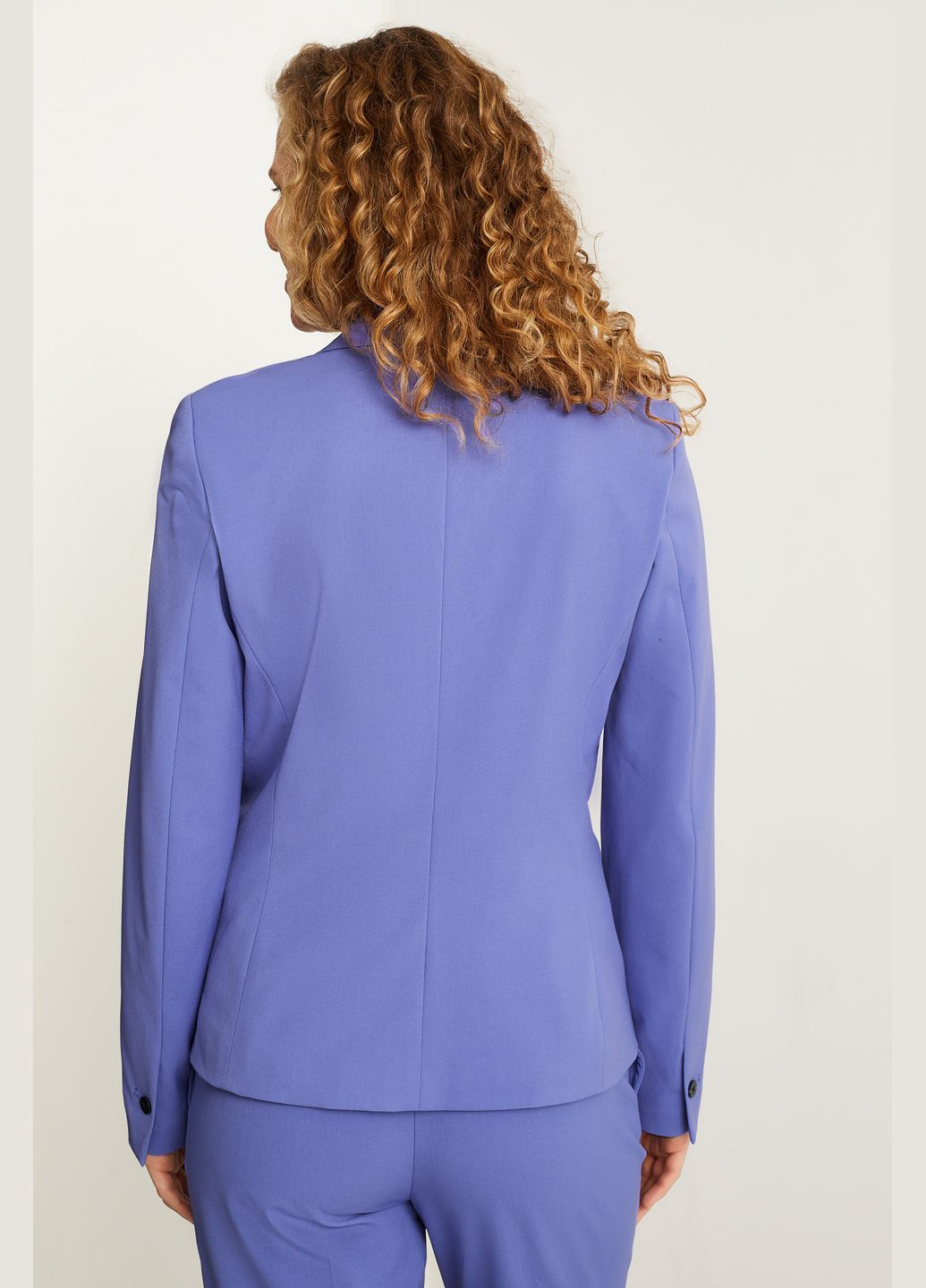 Фиолетовый женский пиджак в составе с вискозой C&A однотонный - летний