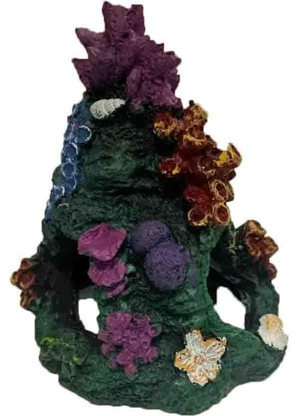 Декорація для акваріума штучний кораловий острів, кераміка 15.5x13x12 см Resun (323153438)