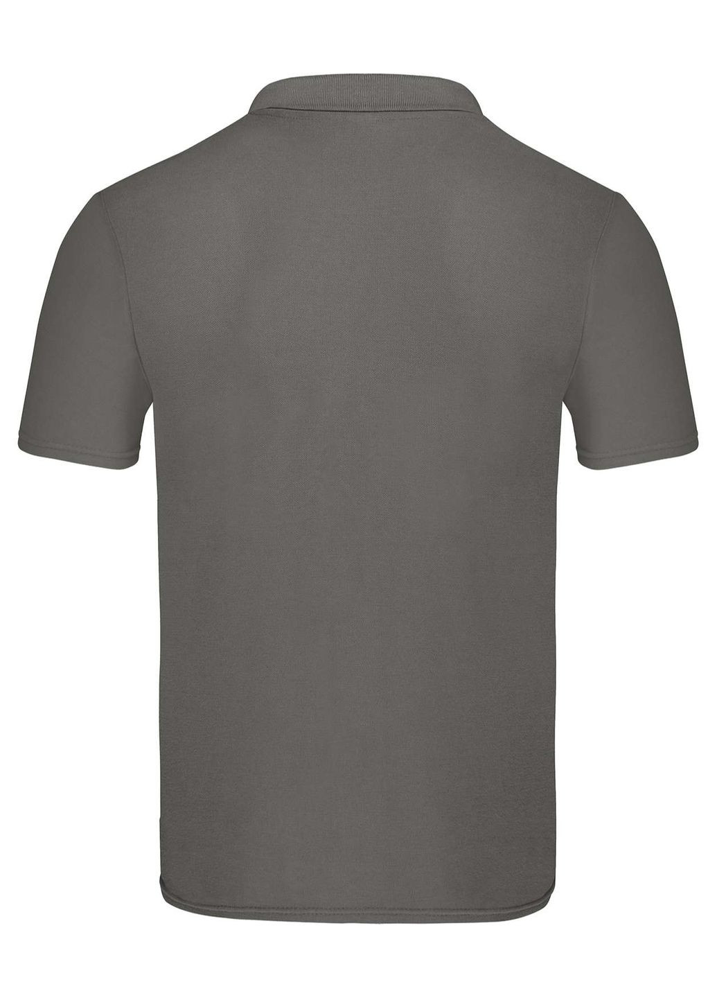 Графітова футболка поло чоловіча original polo світлий графіт (0630500gls) з коротким рукавом Fruit of the Loom