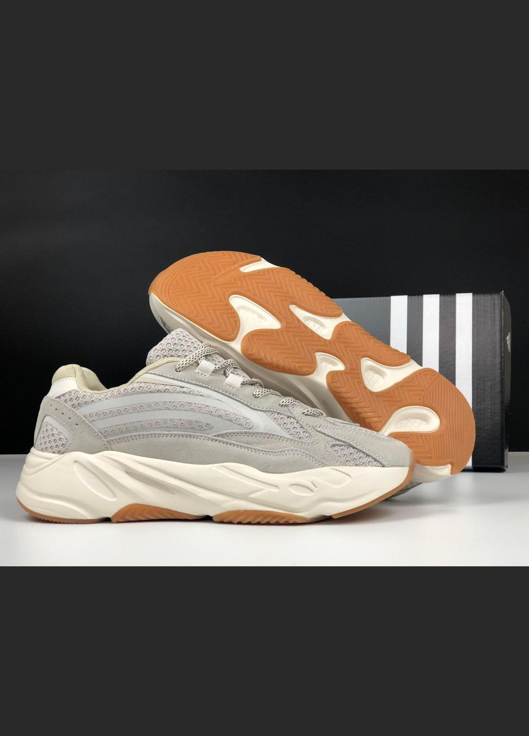 Бежеві Осінні бежеві демісезонні чоловічі кросівки No Brand