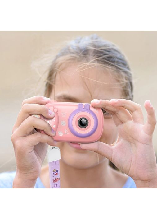 Дитяча цифрова фотокамера DV205 з підтримкою карти пам'яті 32MP Рожевий Hoco (366734662)