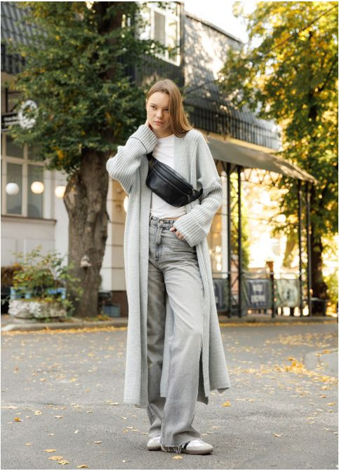 Жіноча сумка бананка на пояс із натуральної шкіри Чорна (814031512) Sambag (360965736)