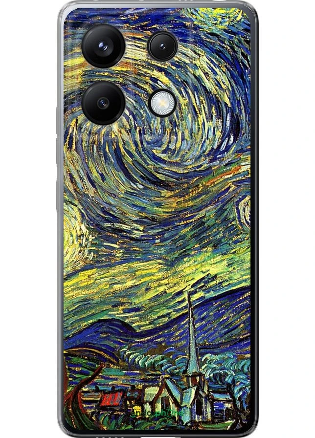 Чехол на Xiaomi Poco X6 Винсент Ван Гог. Звёздная ночь "163u-3678-70447" Endorphone (374881495)