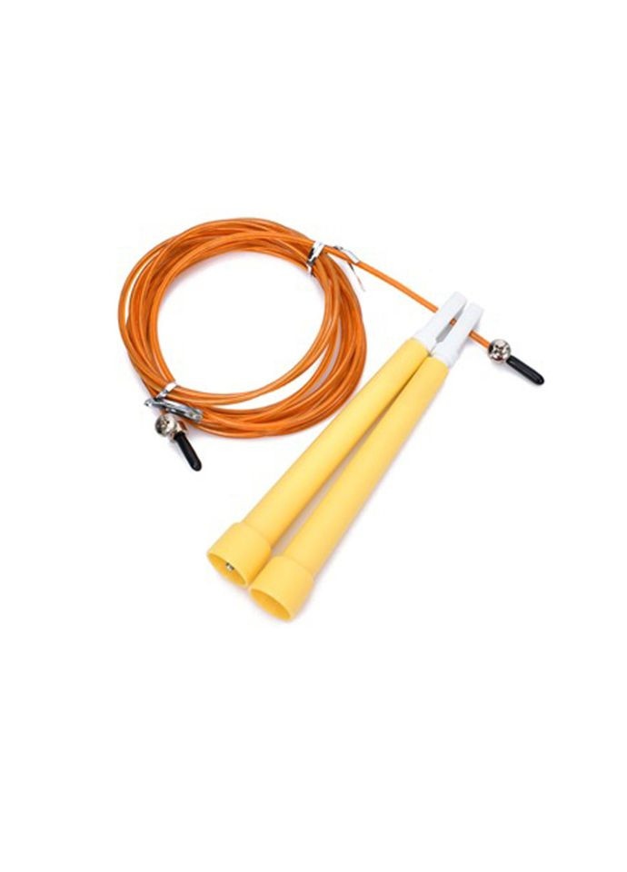 Скакалка швидкісна MS 3765(Yellow) 290 см, ручка пластик, мотузка гума+метал Bambi (340113568)