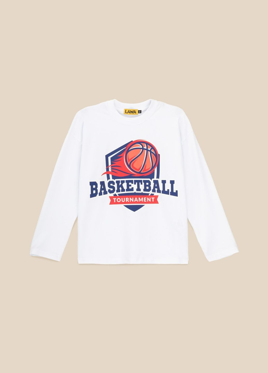 Белый демисезонный повседневный лонгслив LAWA