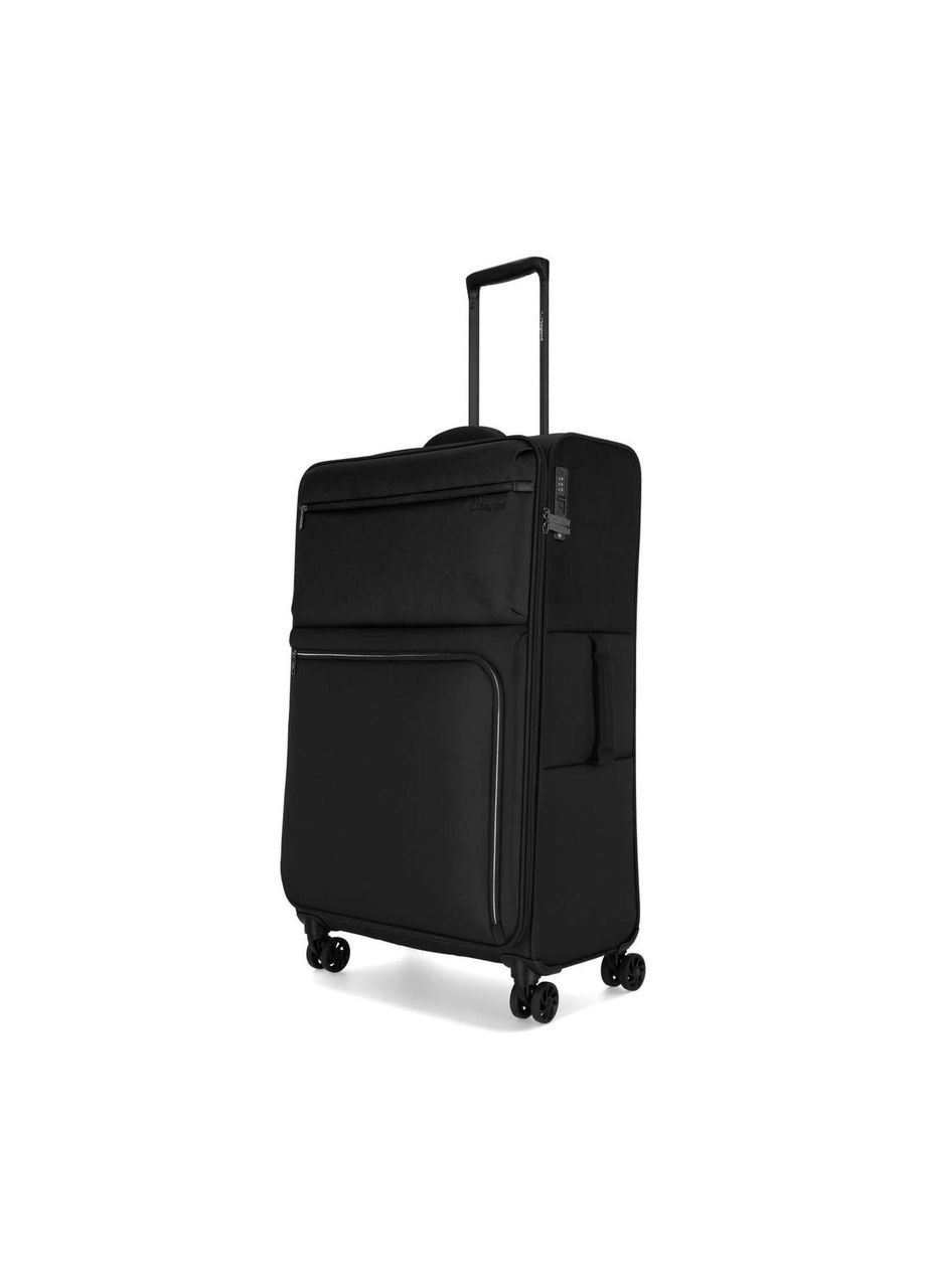 Дорожня валіза велика 77л на 4х колесах із вбудованим замком чорна Stella (00442028) Bagland (322421517)