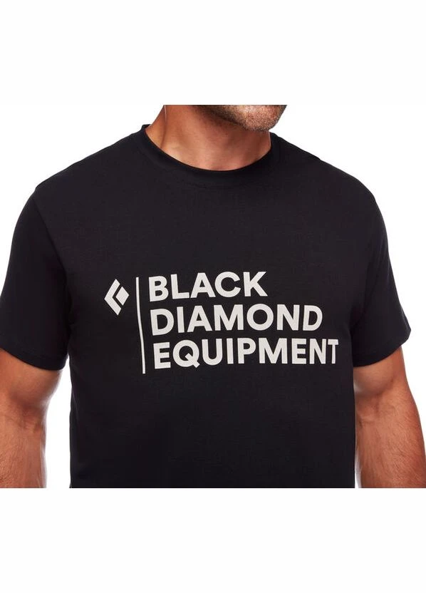Чорна футболка s stacked logo tee s Black Diamond