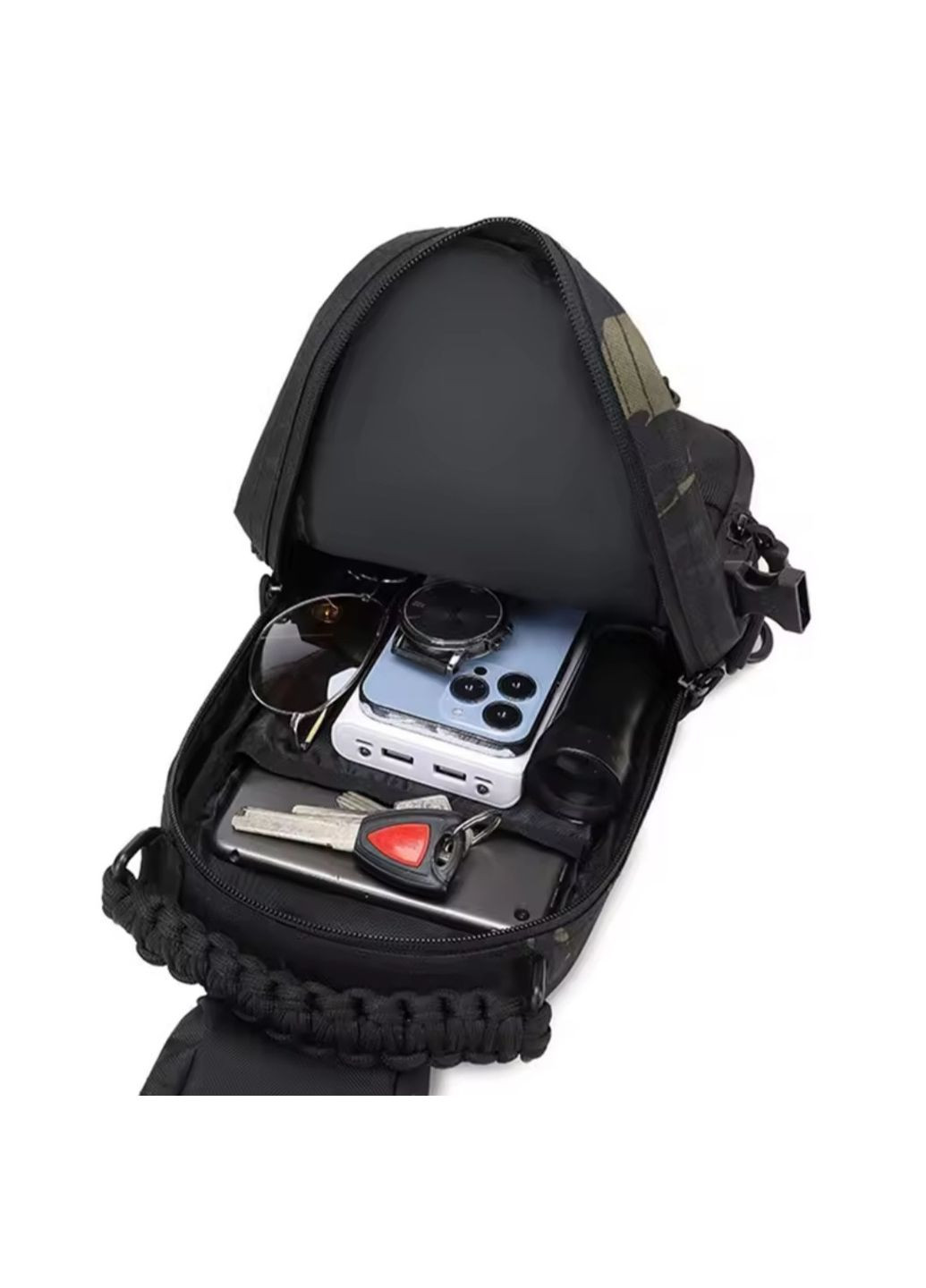 Сумка тактическая туристическая для рыбалки, многофункциональная сумка слинг с плетеной ручкой No Brand (366547132)