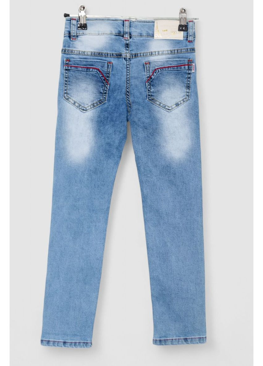 Голубые демисезонные прямые джинсы для девочек, 247r2830 Ager