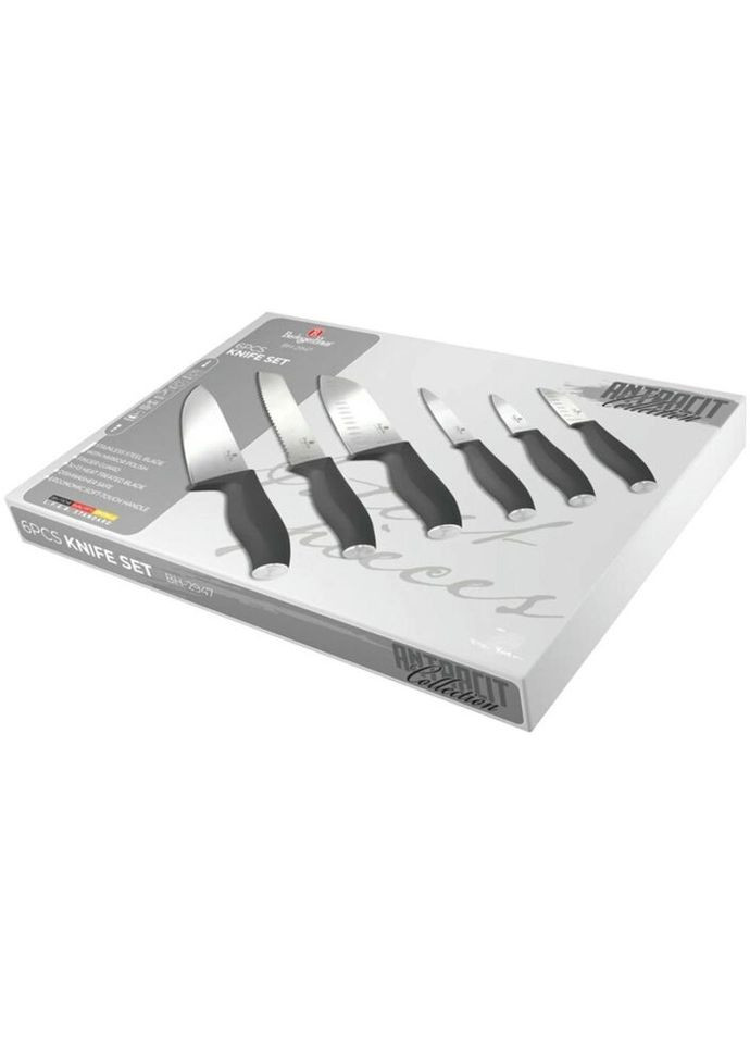 Набор кухонных ножей Anthracite BH-2947 6 предметов Berlinger Haus комбинированные,