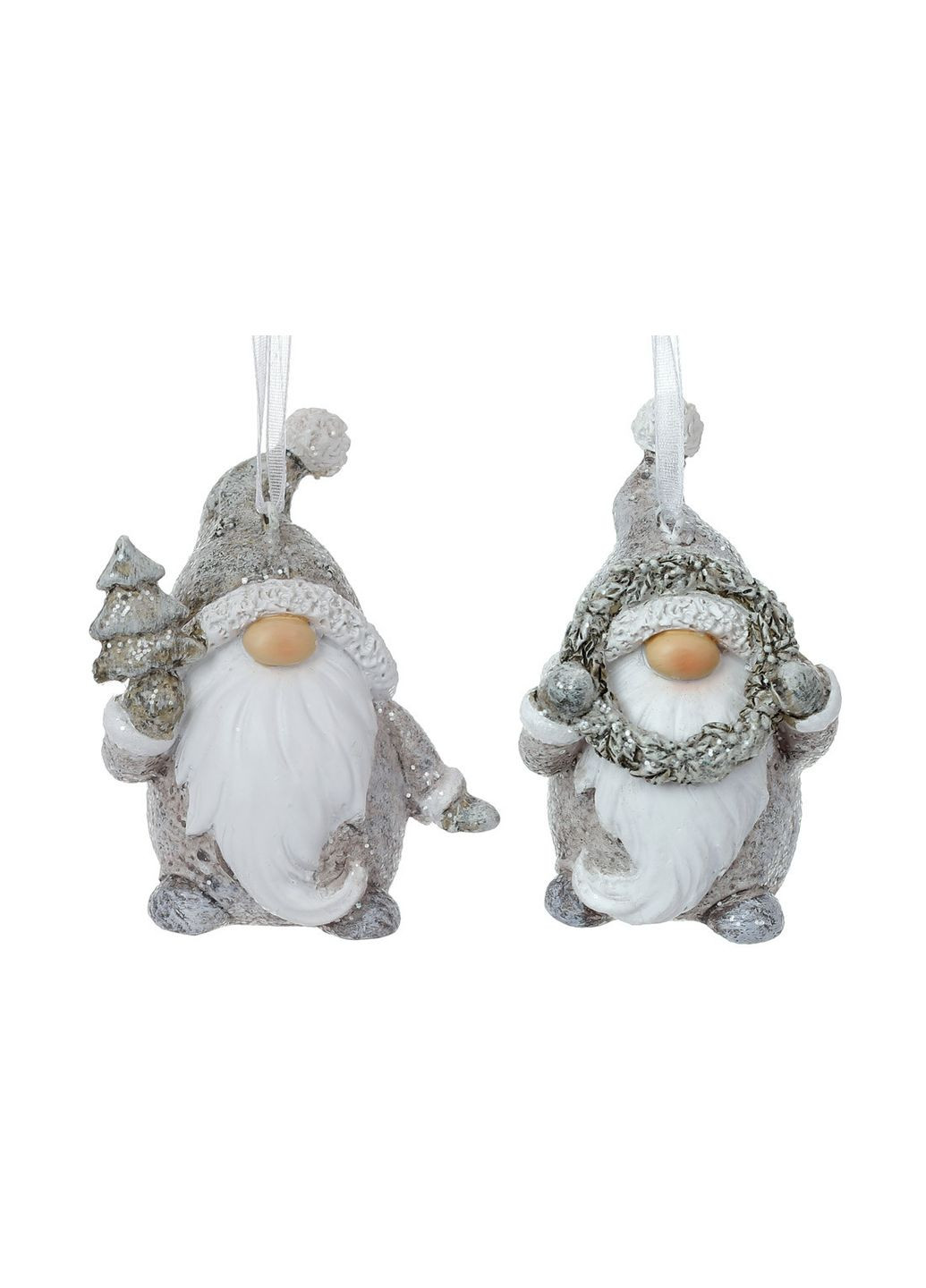 Набір декоративних підвісних фігурок Гном 7 см 4 шт. сірий K07-370 BonaDi (360640088)