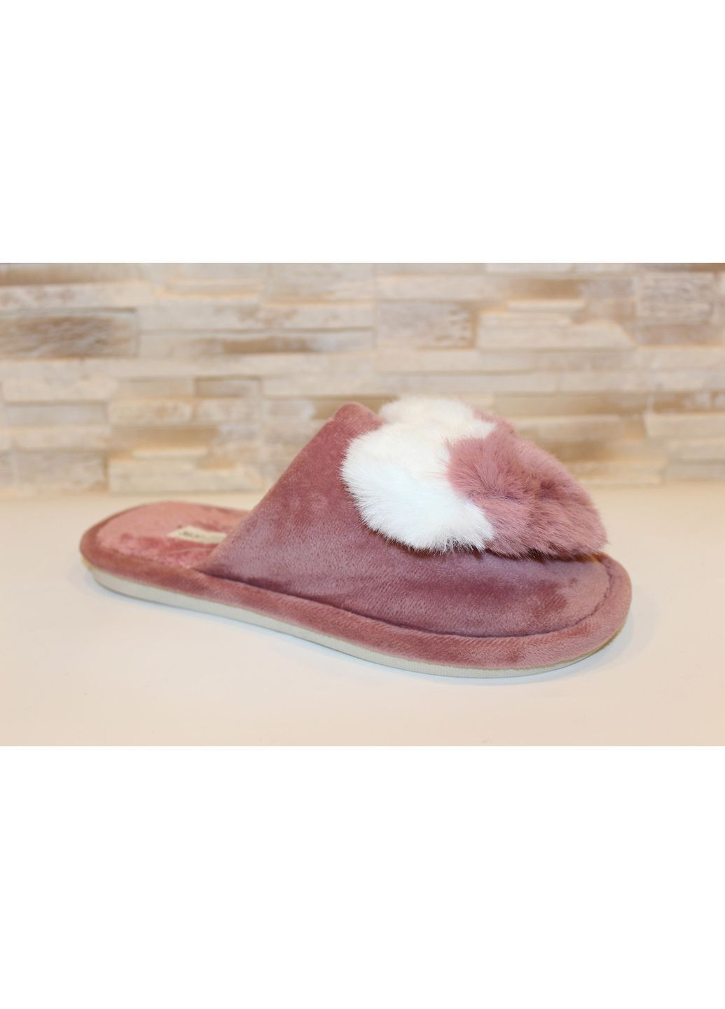 Розовые тапочки комнатные женские розовые No Brand с мехом