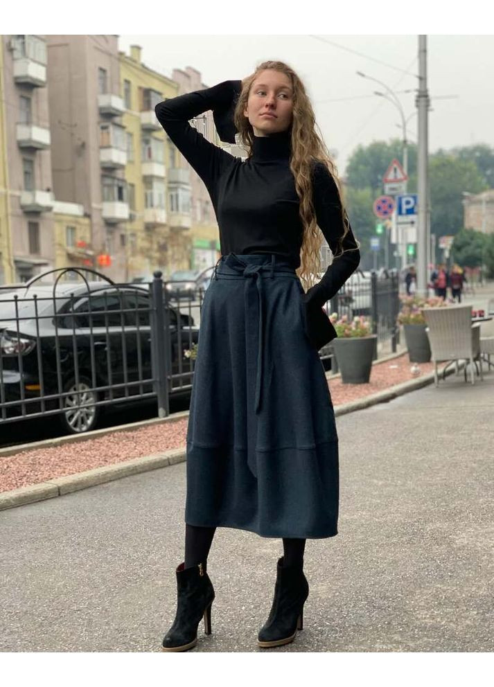 Жіноча спідниця вовняна міді з поясом MKNK2001 Nora Kvittin (365807201)