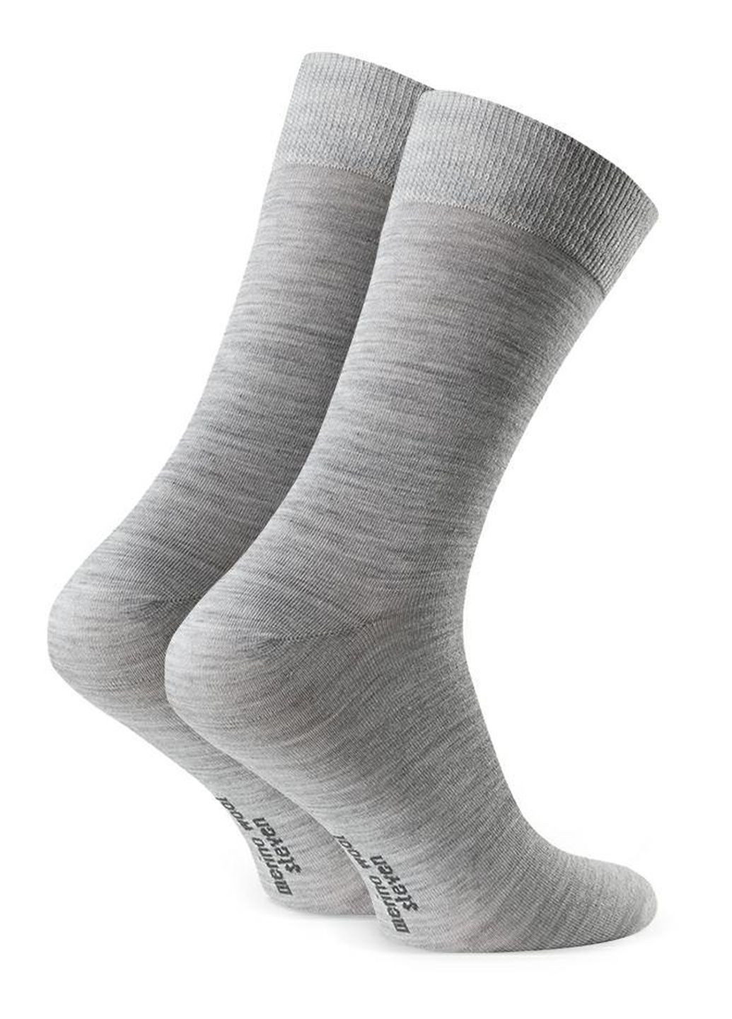 Серые носки мужские из шерсти мериноса 130 merino wool Steven (349500135)