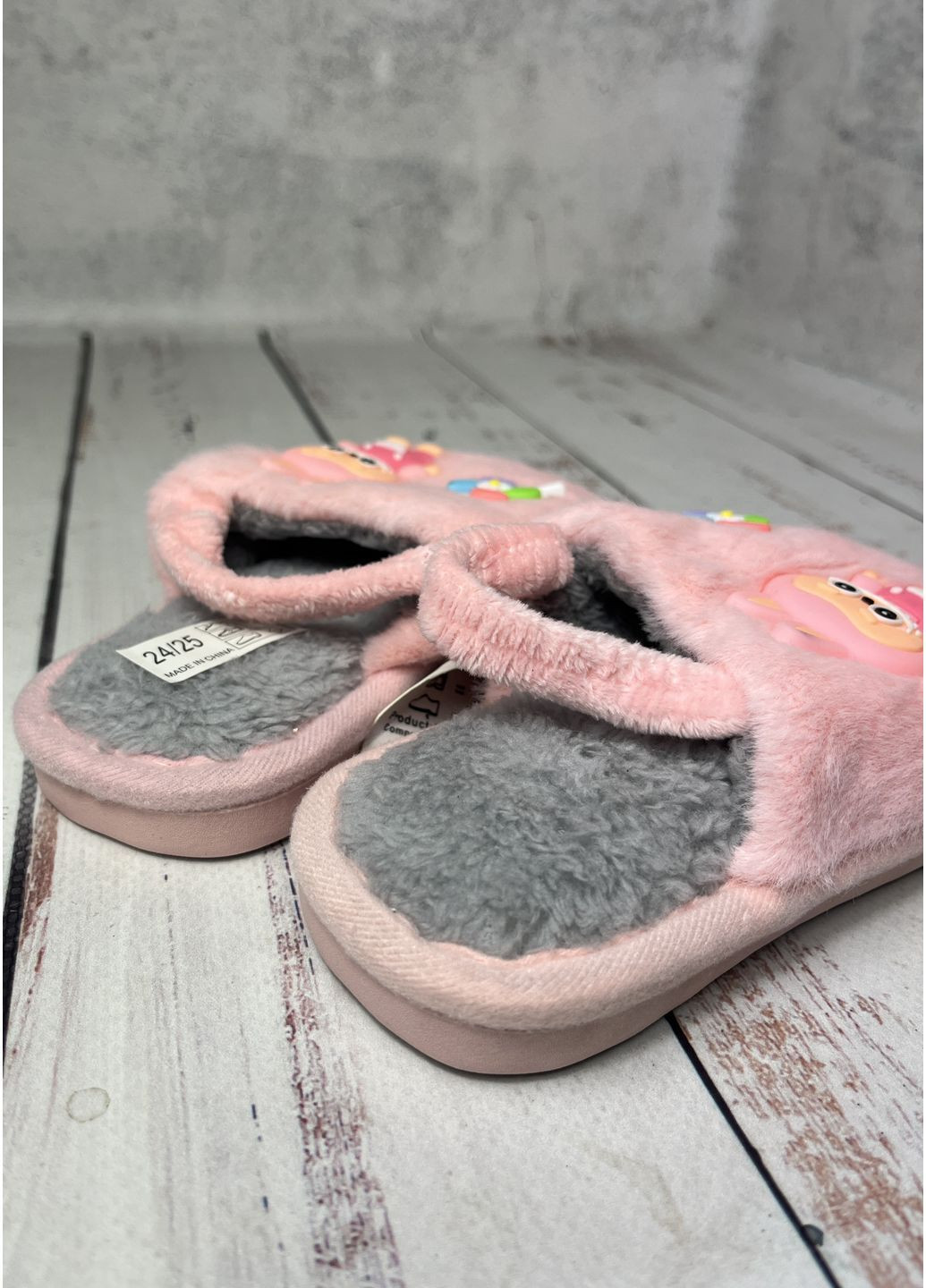 Капці домашні дитячі з гумкою для дівчинки Рожевий (1214) Alex (367726337)