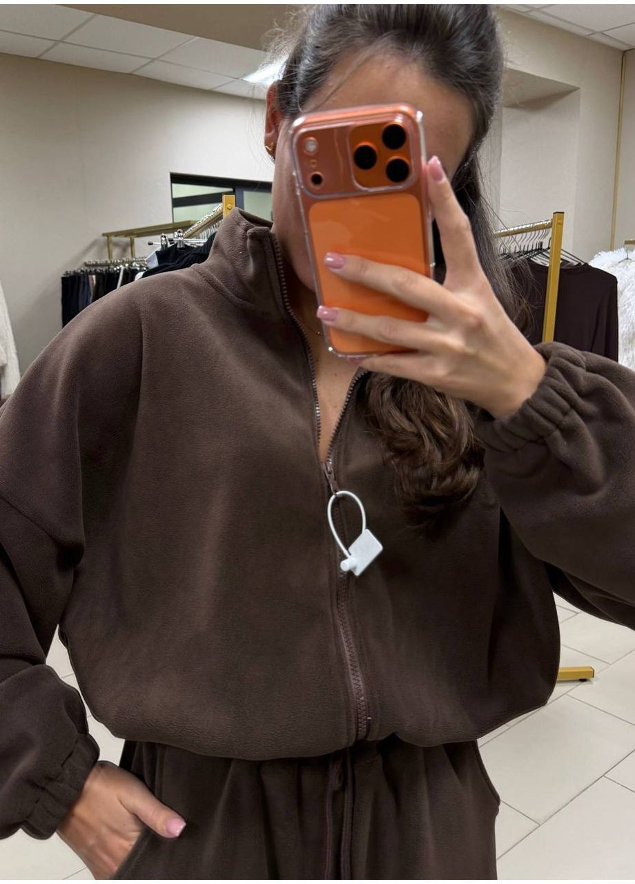 Костюм двосторонній фліс теплий кофта на затяжках та штани прямі Україна (364794408)