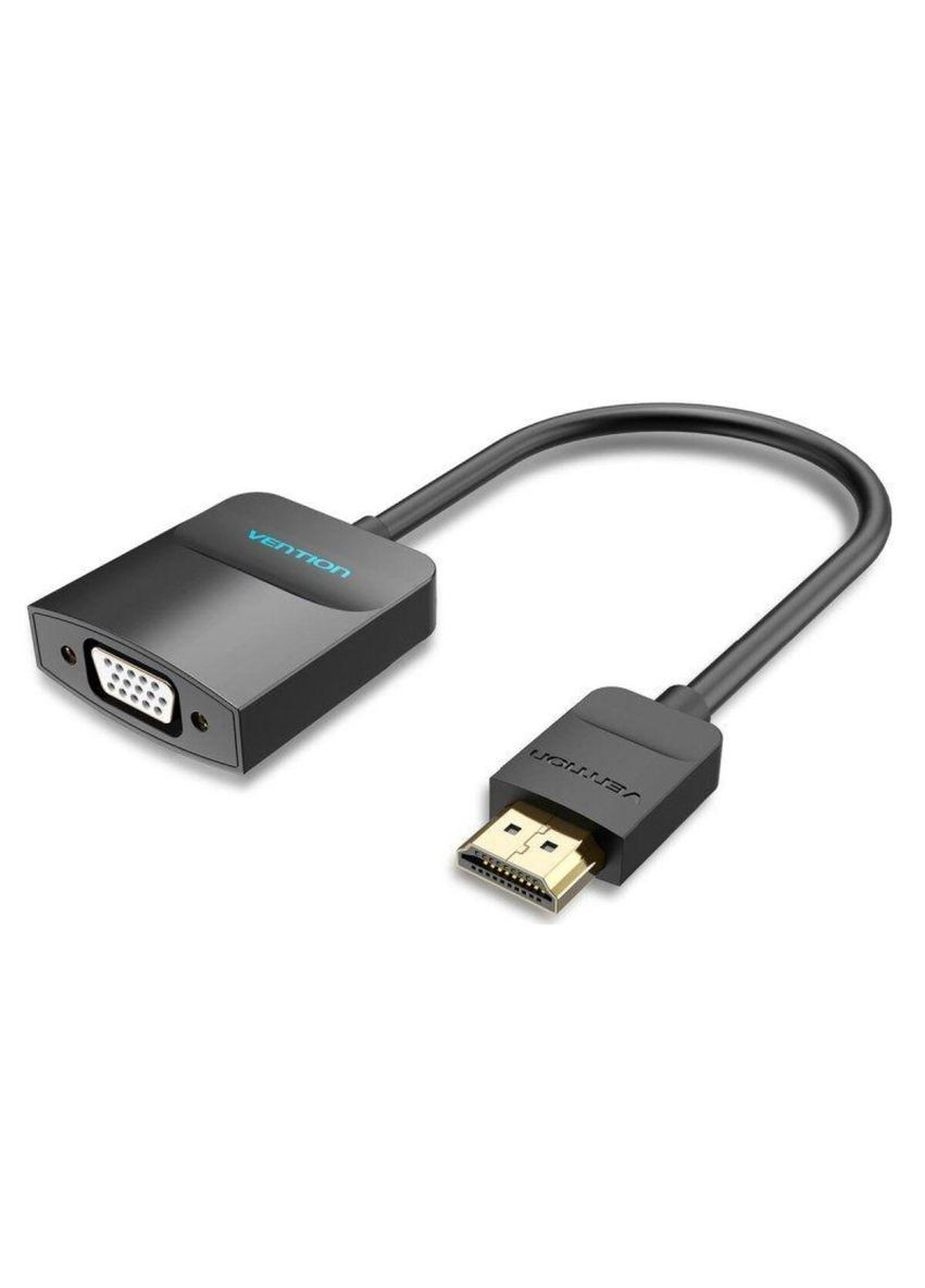 Адаптер HDMI to VGA Converter with Female Micro USB and Audio Port 0.15M Black (42161) Vention (300682166)
