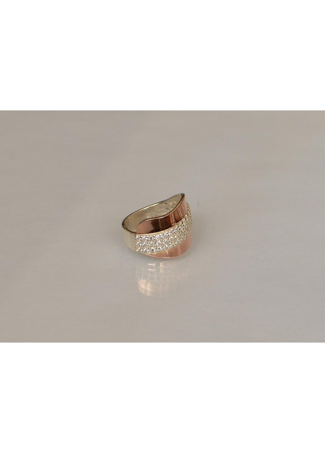 Срібна каблучка з золотими накладками Silver Style (367268396)