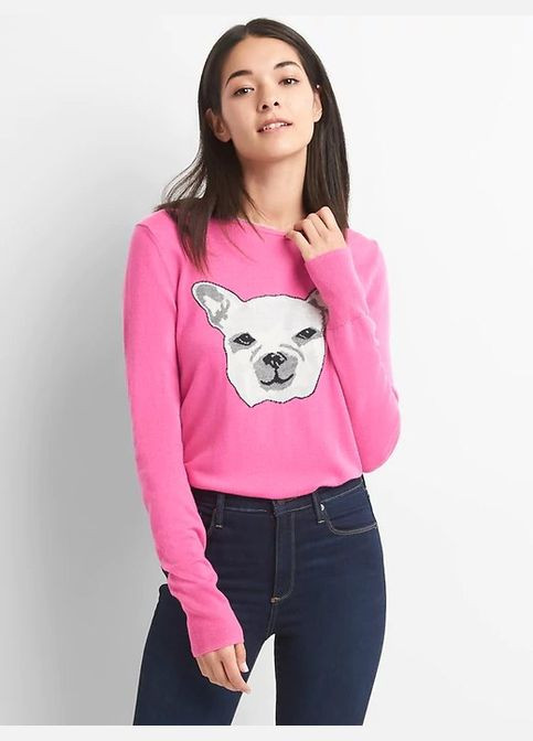 Розовый демисезонный свитер женский - свитер ga0287w Gap