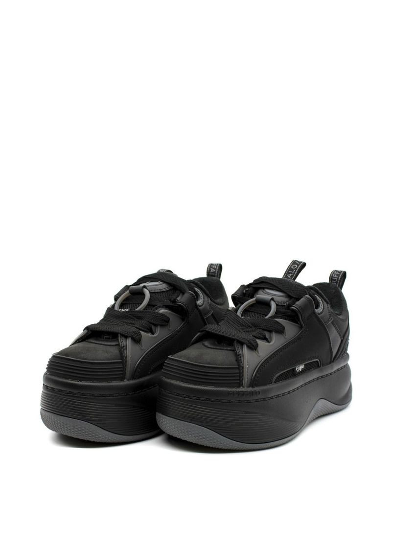 Чорні всесезонні жіночі кросівки 16360331 чорний екошкіра Buffalo