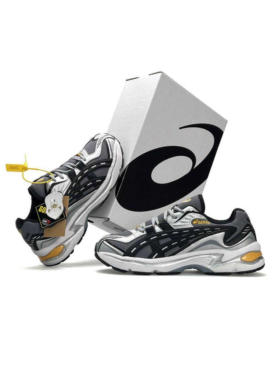 Серебристые демисезонные кроссовки мужские asics No Brand Gel-Preleus GTX Silver Grey