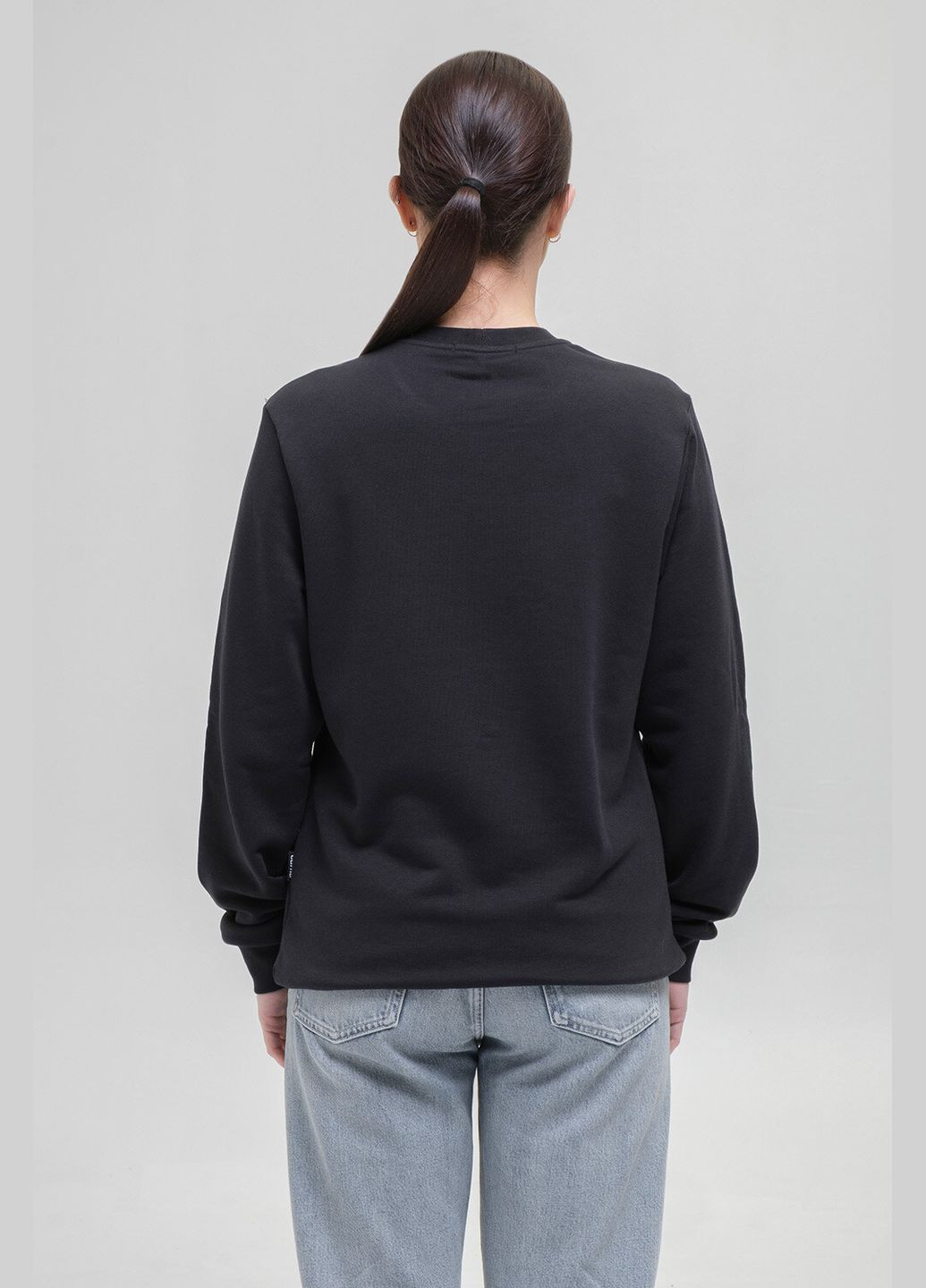 Бежевый свитшот erwan черный Garne однотонный (327223140)