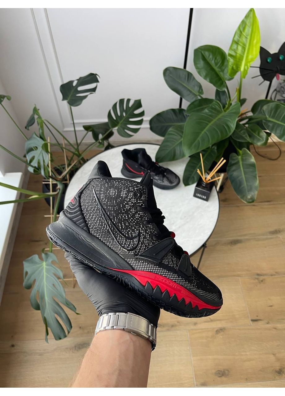Черные демисезонные кроссовки мужские nike kyrie 7 bred | найк кайри 7 брэд черные No Brand