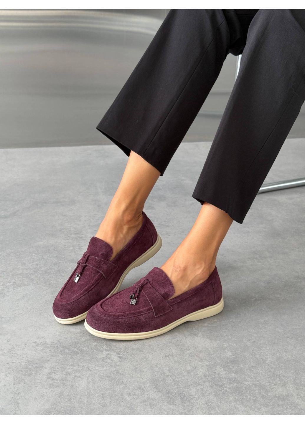 Женские лоферы женские бордовые замшевые nikart с анатомической колодкой | бордовые (355796220)