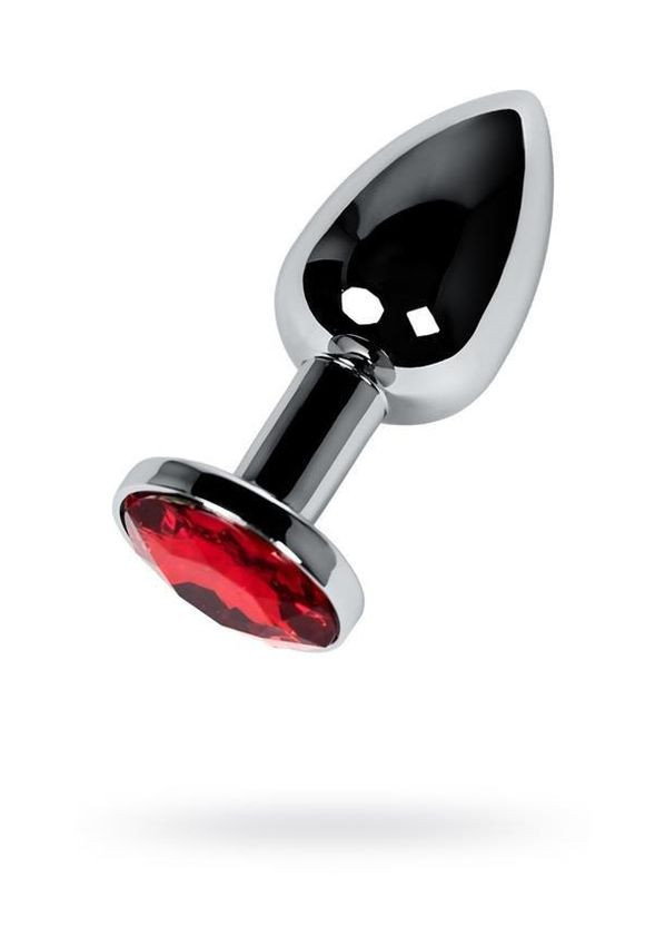 Анальна пробка - Silver anal plug with red gem No Brand (294181864)