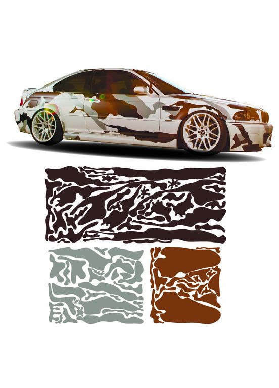 Камуфляж на авто 3D TUNING STUDIO Городской КТС 4410х980х0,060мм No Brand (362499049)