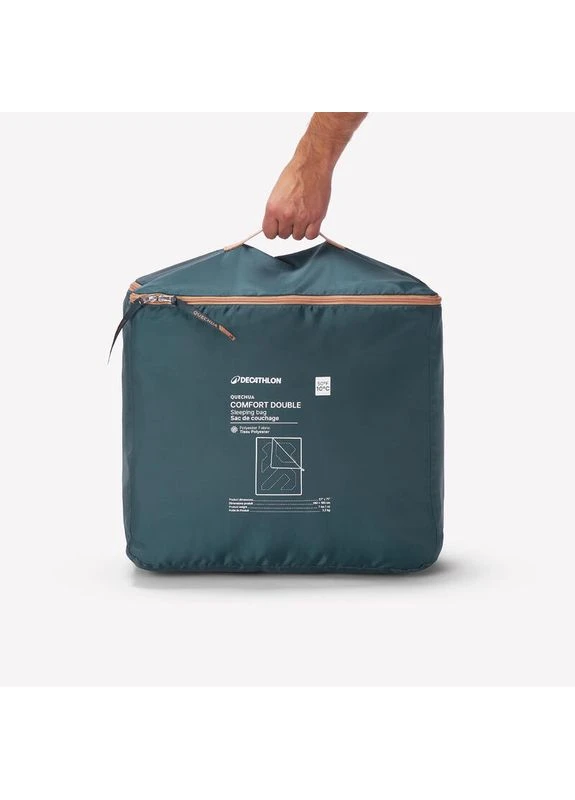 Двомісний Спальний Мішок для Кемпінгу 190 x 160 см Comfort 10° Синий Quechua (396699621)
