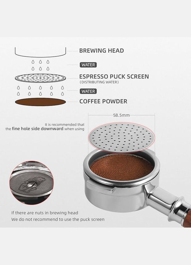 Покращувач для кави 53 Espresso Puck Screen Сито для еспресо MHW-3BOMBER (314454836)