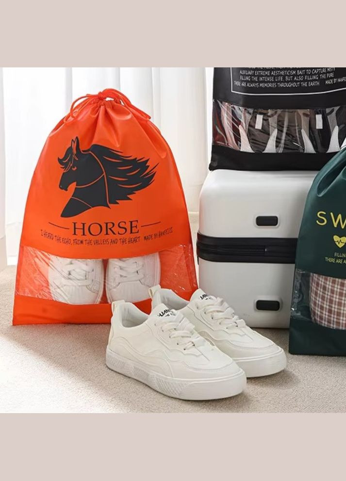 Мішок-сумка для взуття на затяжках, транспортувальна на шнурках для речей, розмір S - 37х26 см, No Brand (337668878)