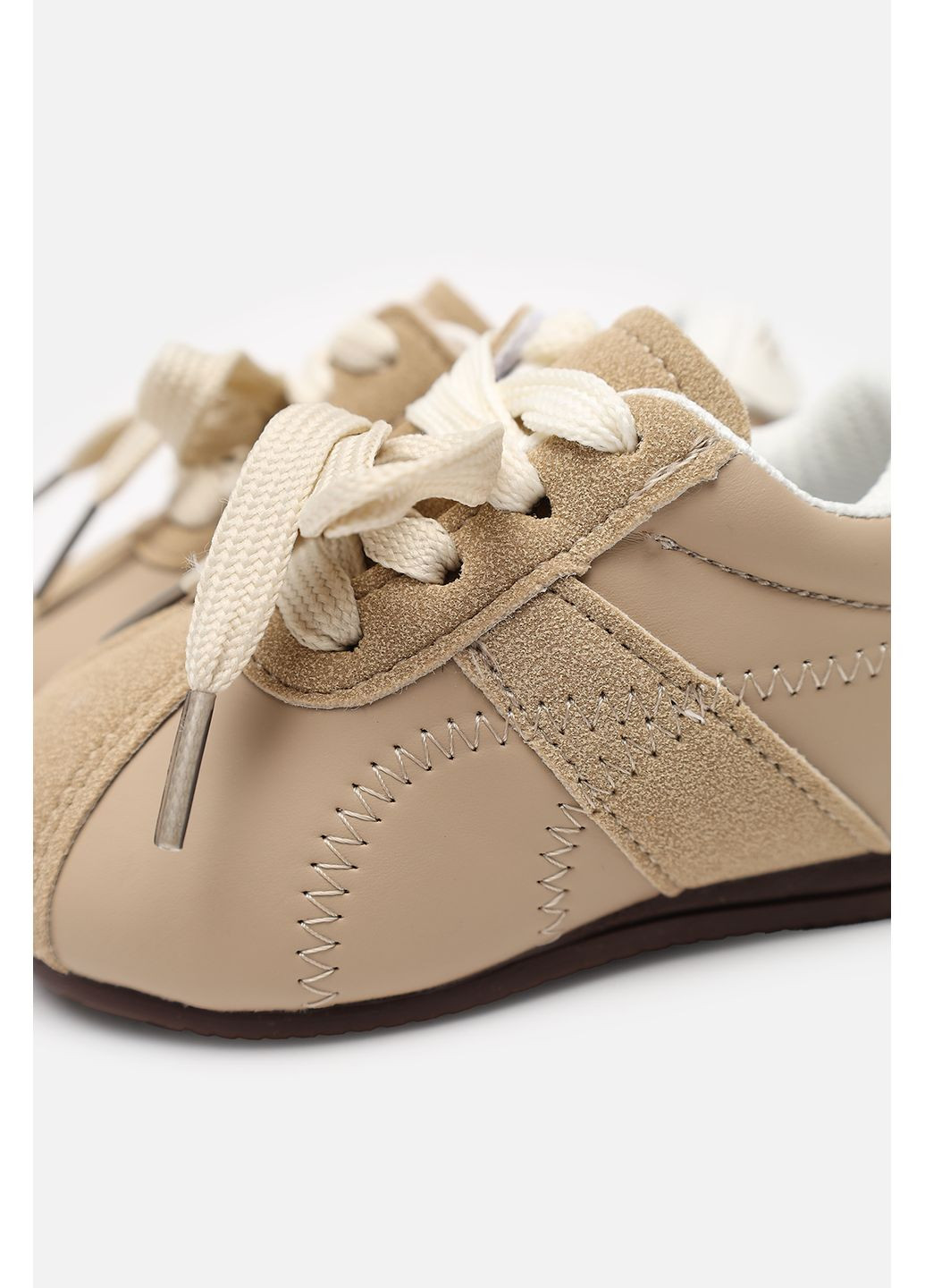 Бежевые кеды для девочки цвет бежевый цб-00277764 Yuki