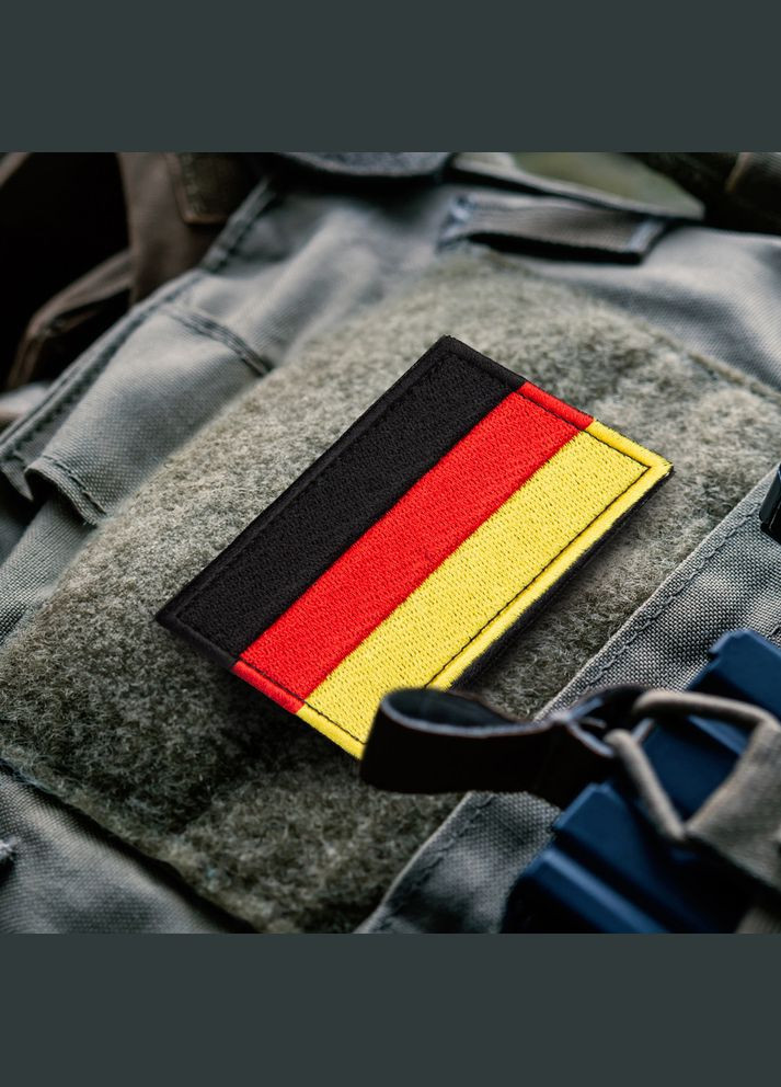 Набір шевронів 2 шт на липучці Прапор Німеччини 5х8 см ФРН вишитий патч нашивка шеврон Німеччина IDEIA (275870211)