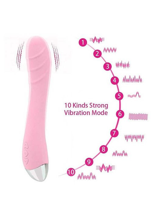 Вибратор Silver Fox для стимуляции точки G USB - Розовый – Вибраторы No Brand (370611953)