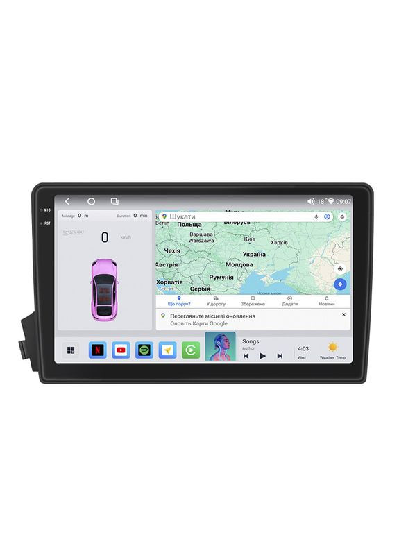 Штатна магнітола 9" для SsangYong Actyon I 2005-2011 4/64 QLED CarPlay 4G Wi-Fi GPS 360 Prime 1 шт. Lesko (336193190)